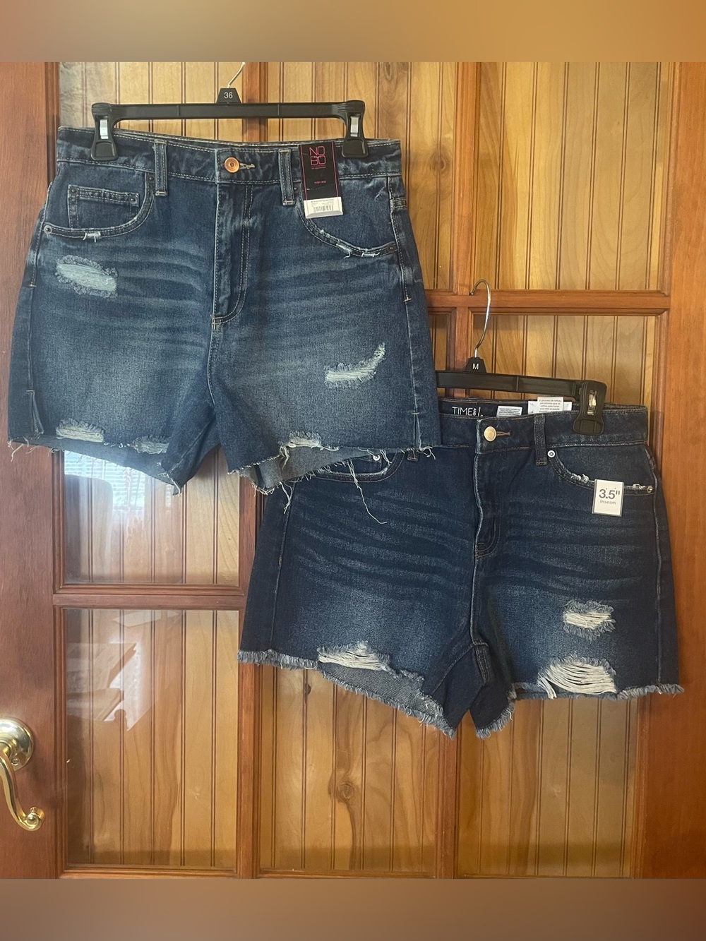 2 for $13 Dark Blue High-Rise Denim Cutoff Shorts